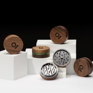 ONGROK 2 Piece Walnut & Aluminum Grinder