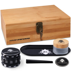 Kozo Wooden Stash Box - Hinges Top