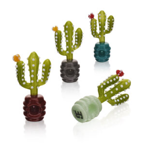 EG Glass - BSH12 Potted Cactus Honeycomb Hand Pipe 7"