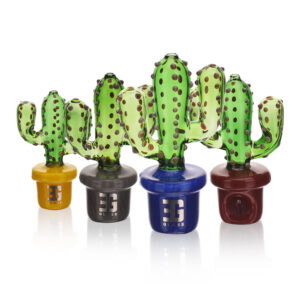 EG Glass - BSH13 Potted Transparent Cactus Hand Pipe 5.5