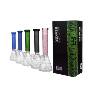 EG Glass - EG-09 Sandblasted Diamond Beaker 15", 7mm