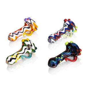 Eg Glass - EGH02 Twisted Horn Wig Wag Hand Pipe