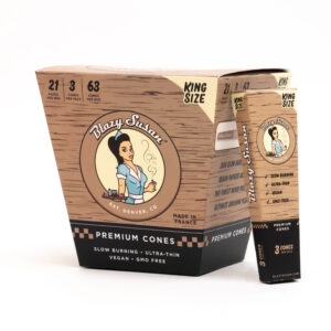 Blazy Susan - King Size Unbleached Pre-Rolled Cones Display Box