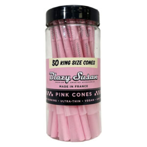 Blazy Susan - Pink Pre Rolled King Size Cone Jar - 50 Count