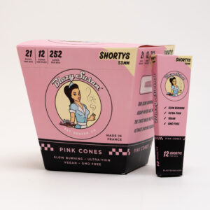 Blazy Susan - Shorty Pink Pre Rolled Cones Display Box - 12 Count