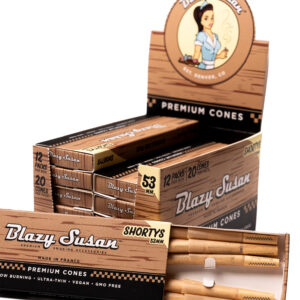 Blazy Susan - Unbleached Pre Rolled Cones 53mm 20ct