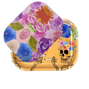 ZZZ's - Rolling Tray with Magnetic Cover - Dead Flowers by Dan Macura 5 x 7