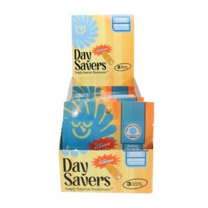 DaySavers 9mm Sweetened Wood Tips 3 Tips per Pack, 20 Packs per Box