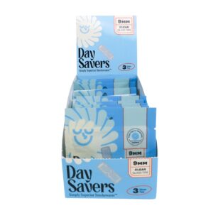 DaySavers Glass Filter Tips 9mm Display Box 3 Tips per Pack, 20 Packs per Box