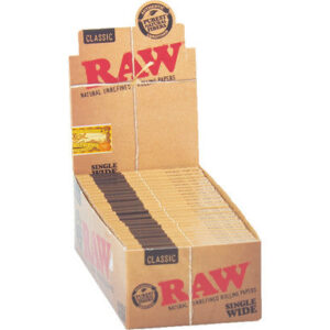 Raw 25 Ct. Unrefined Papers Single Wide Double Window