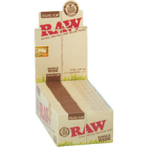 Raw 25 Ct. Organic Hemp Papers Single Wide Double Window