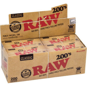 Raw 40 Ct. Cla. King Slim 200 Leaves Per Pk.