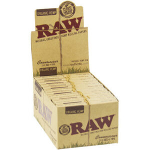 Raw 24 Ct. Connoisseur Paper With Tip Organic 1.25"