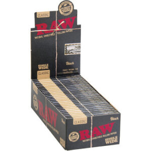 Raw 50 Ct. Black Natural Unrefined Single Wide