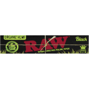 Raw 50 Ct. Black Organic Hemp -  King Size Slim