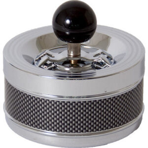 Fujima Checker Carbon Push Down Spinning Ashtray