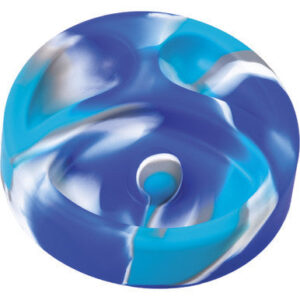 Fujima Black/ Blue Silicone Pipe Ashtray. Holds 2 Pipe 6''