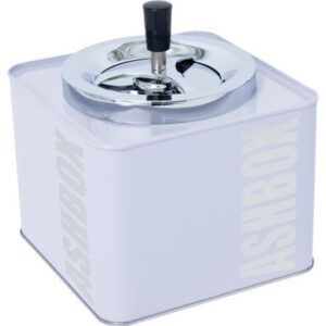 Fujima White Ashbox Spinning Ashtray 7in