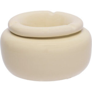 Fujima Moroccan Ceramic Ashtray - White Pearl 5in