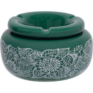 Fujima Moroccan Ceramic Ashtray - Green Pasley 5in