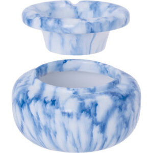 Fujima Moroccan Ceramic Ashtray - Marble Blue 5in