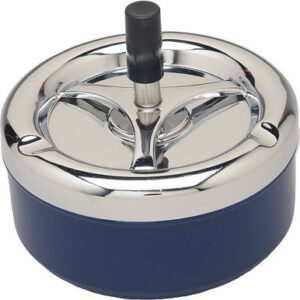Fujima Blue Round Spinning Ashtray 5"