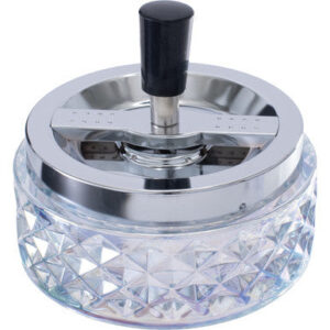 Fujima Glass Spinning Ashtray - Green  4.75