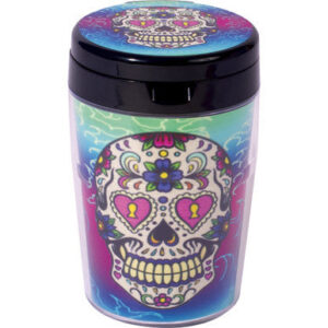 Fujima Skull Glow In Dark Extinguisher Ashtray W/ Lid 6ct.