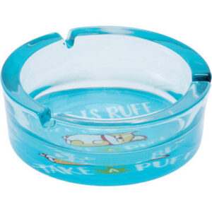 Fujima Medium Glass Ashtray - Life is Rough Take A Puff 5.1in