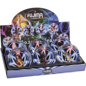 Fujima Round Glass Ashtray - Girl Leaf 6ct.  3.5in