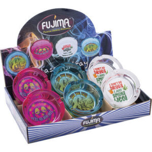 Fujima Glass Ashtrays - Saying Designs 6ct. 3.5in