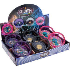Fujima Glass Ashtrays - Asst Designs 6ct. 3.5in