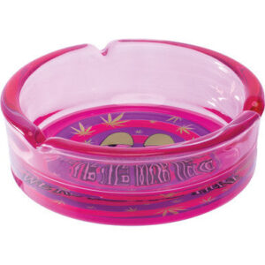 Fujima Purple We're All Mad Here Glass Ashtray 6.25"