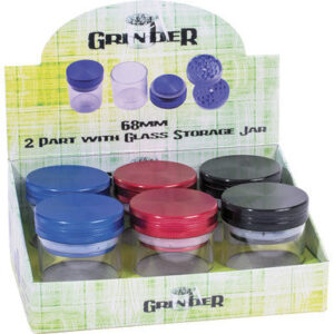 Fujima Glass Grinder Stash Jars 70mm 6 Count