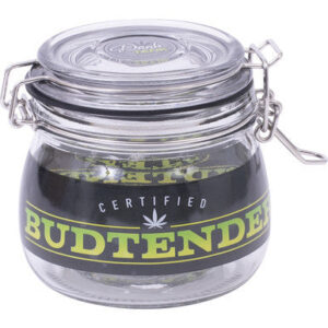 Fujima Glass Jars Black Budtender 500ml