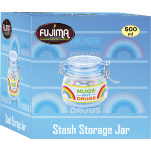 Fujima Glass Jars Blue Nugs Not Drugs 500ml