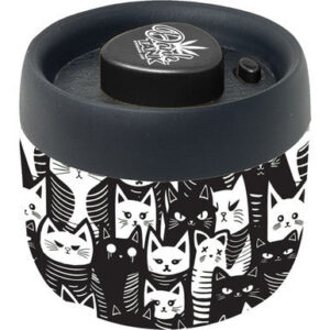 Fujima Black & White Cats Ultra Dank Tank Vaccum Jar 4.25in