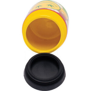 Fujima Large Ceramic Stash Jar - Stoned Smiley 3.75in