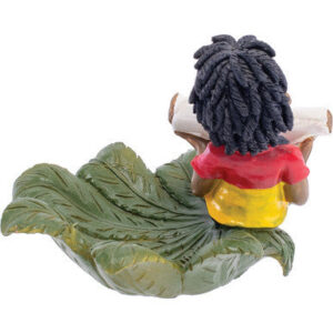 Fujima Jamaican Poly Resin Battle Green Colour Ashtray