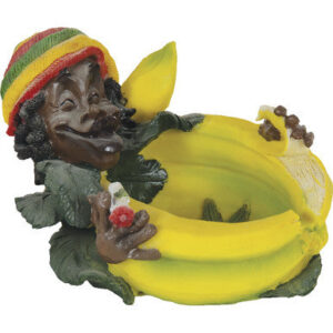 Fujima Jamaican Poly Resin Yellow Colour Ashtray