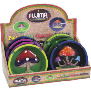 Fujima Mushroom Round Poly Stone Ashtray 8ct.