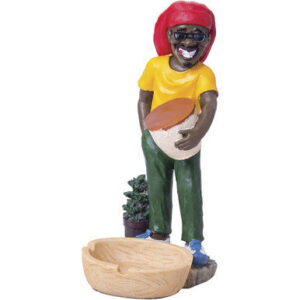 Fujima Medium Size Jamaican Man Ashtray 9.75"