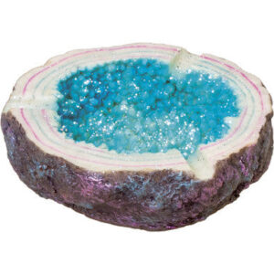 Fujima Blue Glitter Poly Stone Ashtray