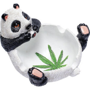 Fujima Stoned Panda Polystone Ashtray 5in