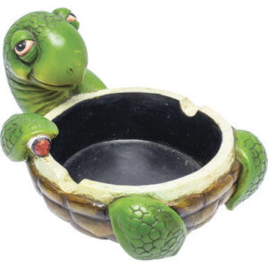 Fujima Stoned Turtle Polystone Ashtray 6in