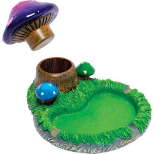 Fujima Mushroom Polystone Ashtray w/ Hidden Storage 7in