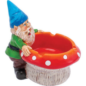 Fujima Gnome & Mushroom Ashtray 5in