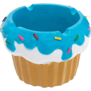 Fujima Cupcake Polystone Ashtrays - Asst Colors 4ct