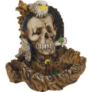 Fujima Indian Skul W/eagle Ashtray