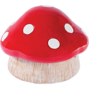 Fujima Red Mushroom Covered Ashtray 4.75in